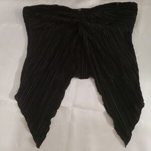 Papermoon- Strapless Pleated Crop  Top